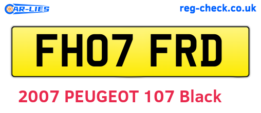 FH07FRD are the vehicle registration plates.