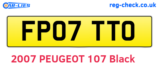 FP07TTO are the vehicle registration plates.