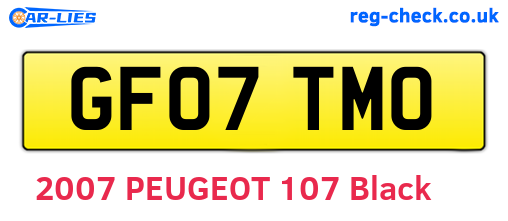 GF07TMO are the vehicle registration plates.