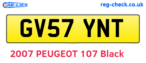 GV57YNT are the vehicle registration plates.