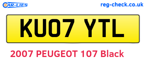 KU07YTL are the vehicle registration plates.