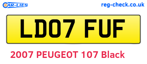 LD07FUF are the vehicle registration plates.