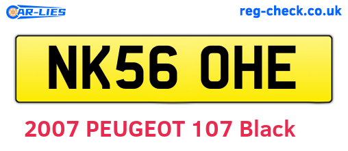 NK56OHE are the vehicle registration plates.