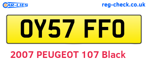 OY57FFO are the vehicle registration plates.