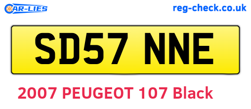SD57NNE are the vehicle registration plates.