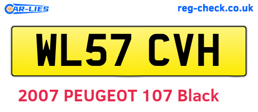 WL57CVH are the vehicle registration plates.