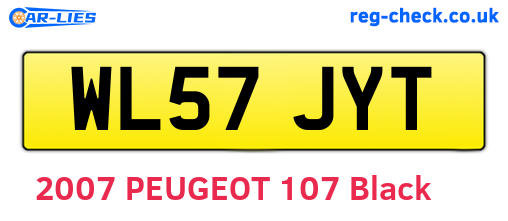 WL57JYT are the vehicle registration plates.