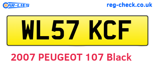 WL57KCF are the vehicle registration plates.