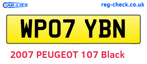 WP07YBN are the vehicle registration plates.