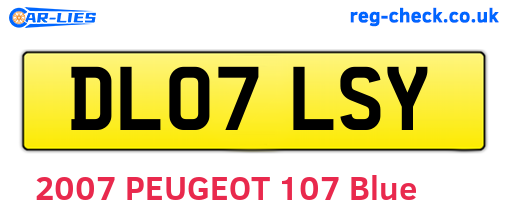 DL07LSY are the vehicle registration plates.