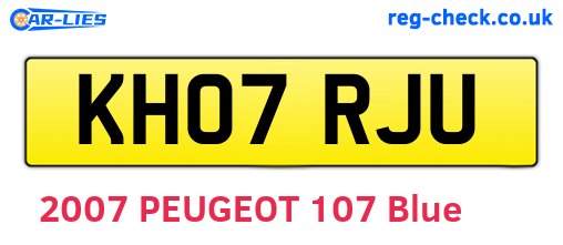 KH07RJU are the vehicle registration plates.