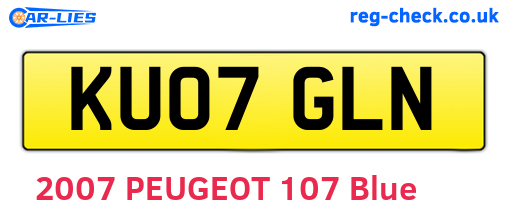 KU07GLN are the vehicle registration plates.