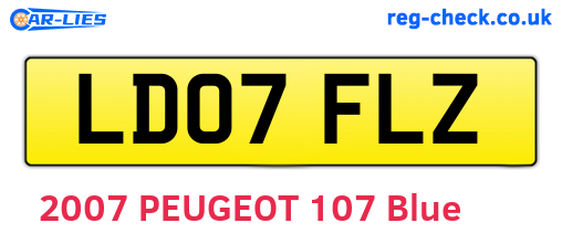 LD07FLZ are the vehicle registration plates.