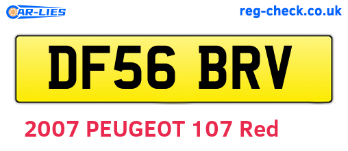 DF56BRV are the vehicle registration plates.