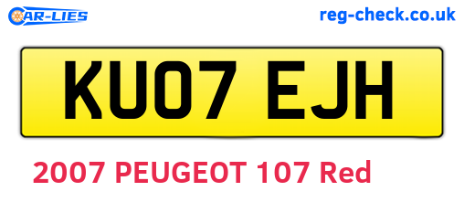 KU07EJH are the vehicle registration plates.
