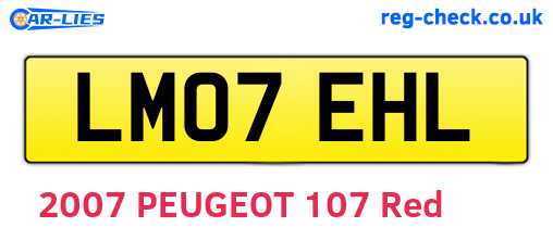 LM07EHL are the vehicle registration plates.