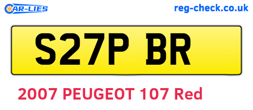 S27PBR are the vehicle registration plates.