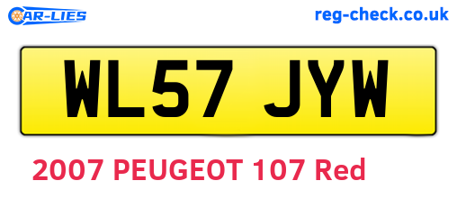 WL57JYW are the vehicle registration plates.