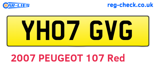 YH07GVG are the vehicle registration plates.