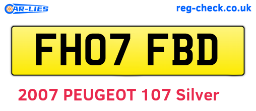 FH07FBD are the vehicle registration plates.