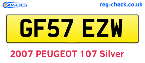 GF57EZW are the vehicle registration plates.