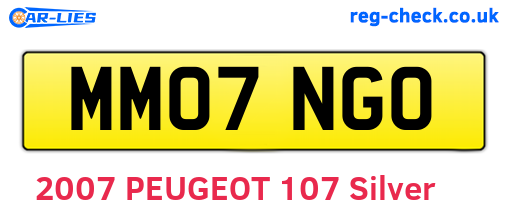 MM07NGO are the vehicle registration plates.