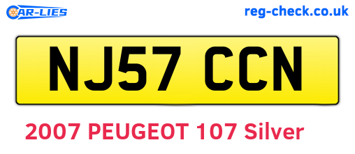 NJ57CCN are the vehicle registration plates.