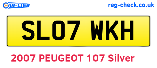 SL07WKH are the vehicle registration plates.