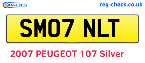 SM07NLT are the vehicle registration plates.
