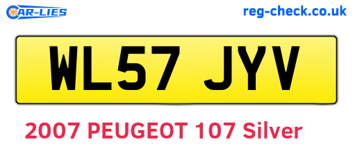 WL57JYV are the vehicle registration plates.