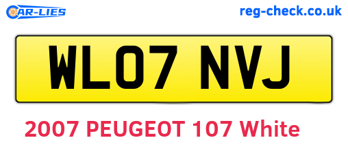 WL07NVJ are the vehicle registration plates.