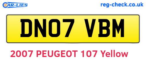 DN07VBM are the vehicle registration plates.