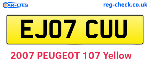 EJ07CUU are the vehicle registration plates.