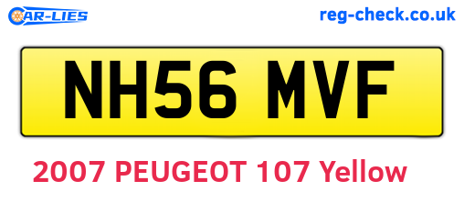 NH56MVF are the vehicle registration plates.