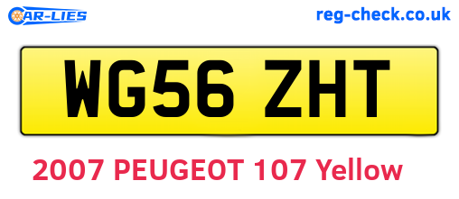 WG56ZHT are the vehicle registration plates.