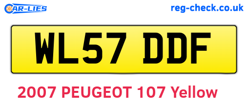 WL57DDF are the vehicle registration plates.