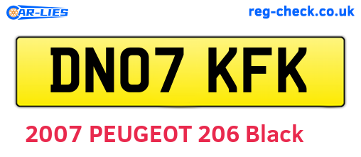 DN07KFK are the vehicle registration plates.