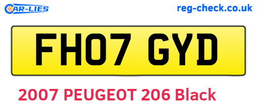 FH07GYD are the vehicle registration plates.