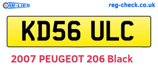 KD56ULC are the vehicle registration plates.