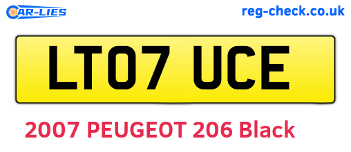 LT07UCE are the vehicle registration plates.