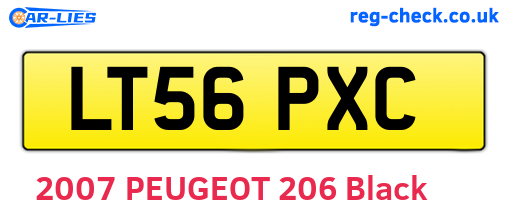LT56PXC are the vehicle registration plates.