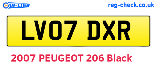 LV07DXR are the vehicle registration plates.