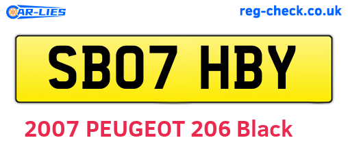 SB07HBY are the vehicle registration plates.