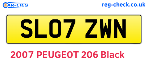 SL07ZWN are the vehicle registration plates.