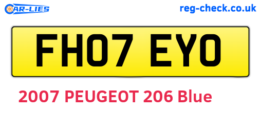 FH07EYO are the vehicle registration plates.