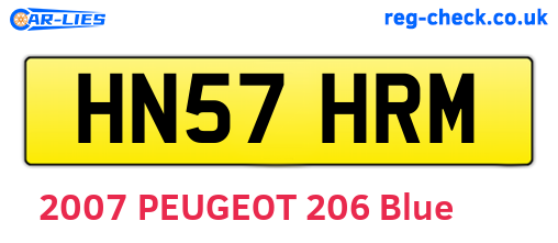 HN57HRM are the vehicle registration plates.