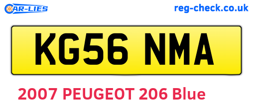 KG56NMA are the vehicle registration plates.