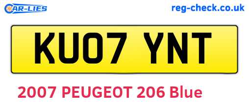 KU07YNT are the vehicle registration plates.