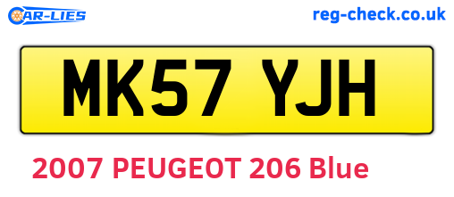 MK57YJH are the vehicle registration plates.