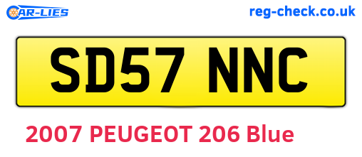 SD57NNC are the vehicle registration plates.